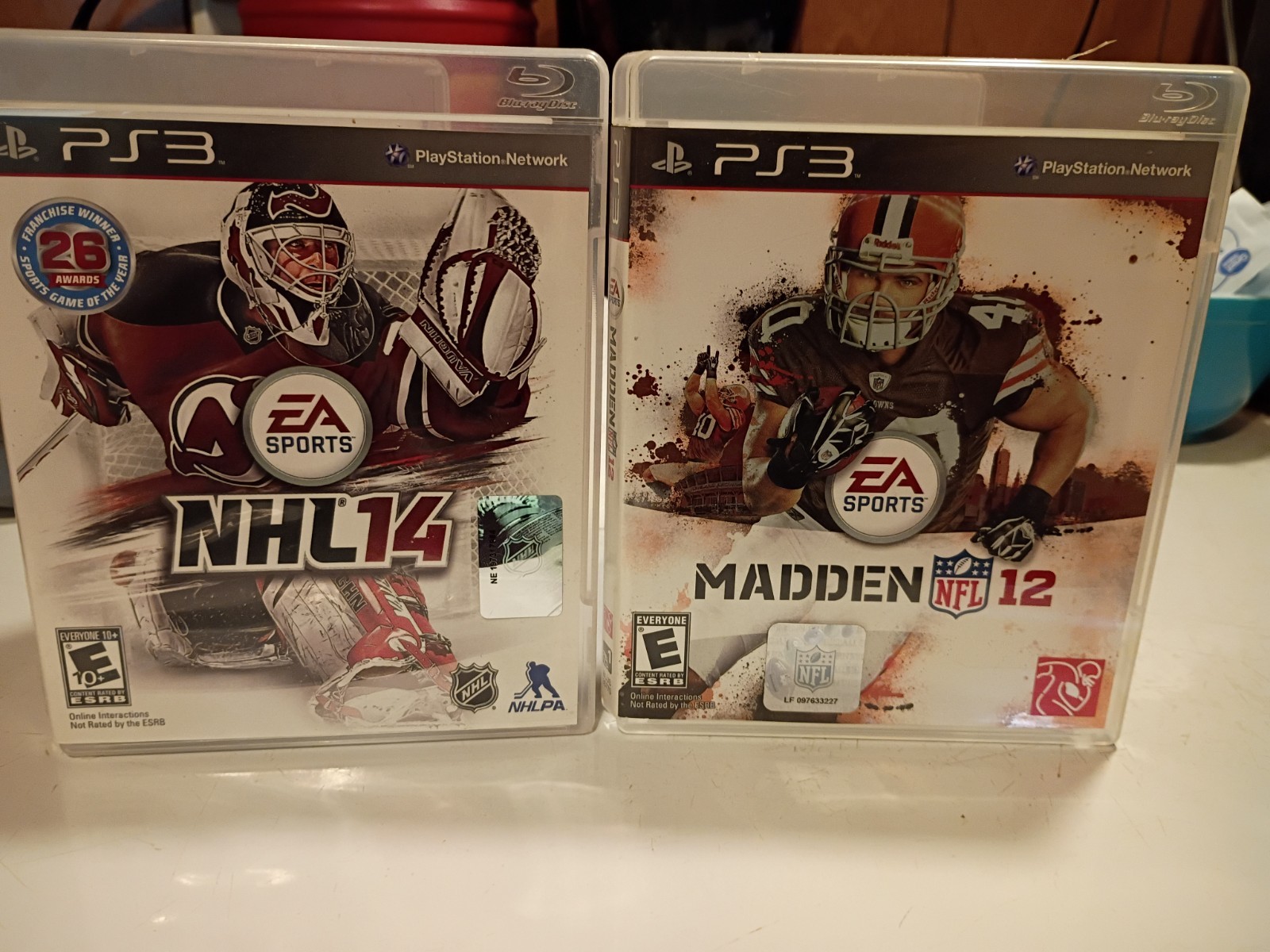 NHL 14 And Madden NFL 12 PS3 (PlayStation 3, 2011,2013) Lot Of 2 Fully Tested