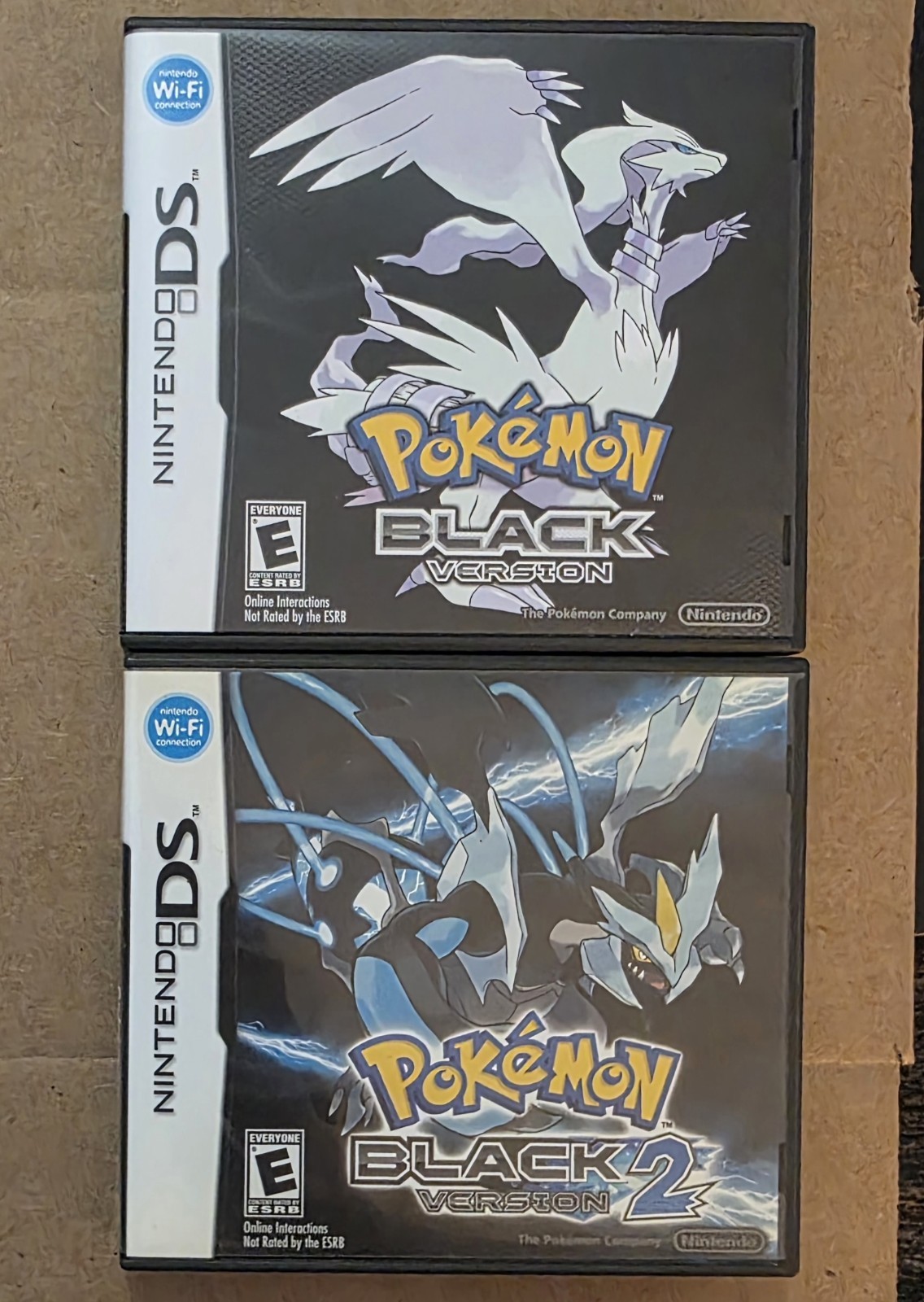 Pokemon Black Version 1 & 2 Bundle (Nintendo DS) Lot of 2- Cib Complete & Tested
