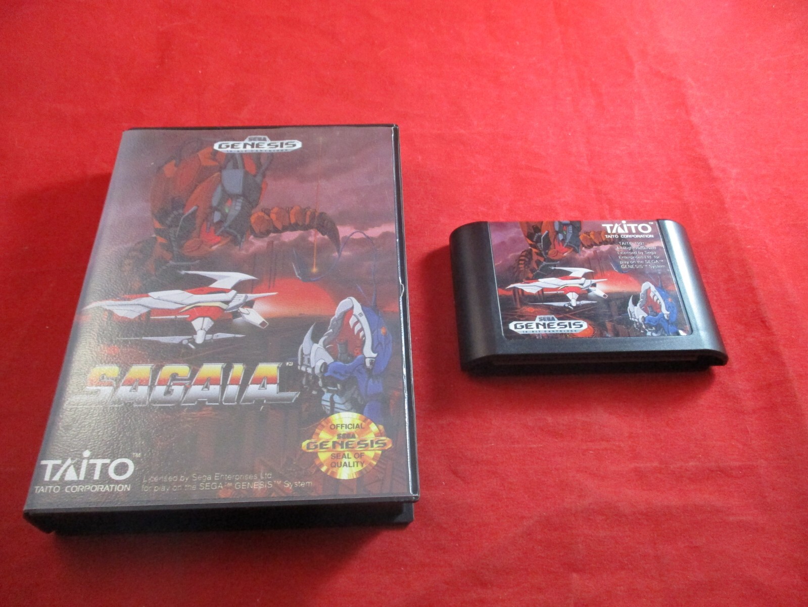 Sagaia (Sega Genesis, 1991) w/ Box game WORKS!