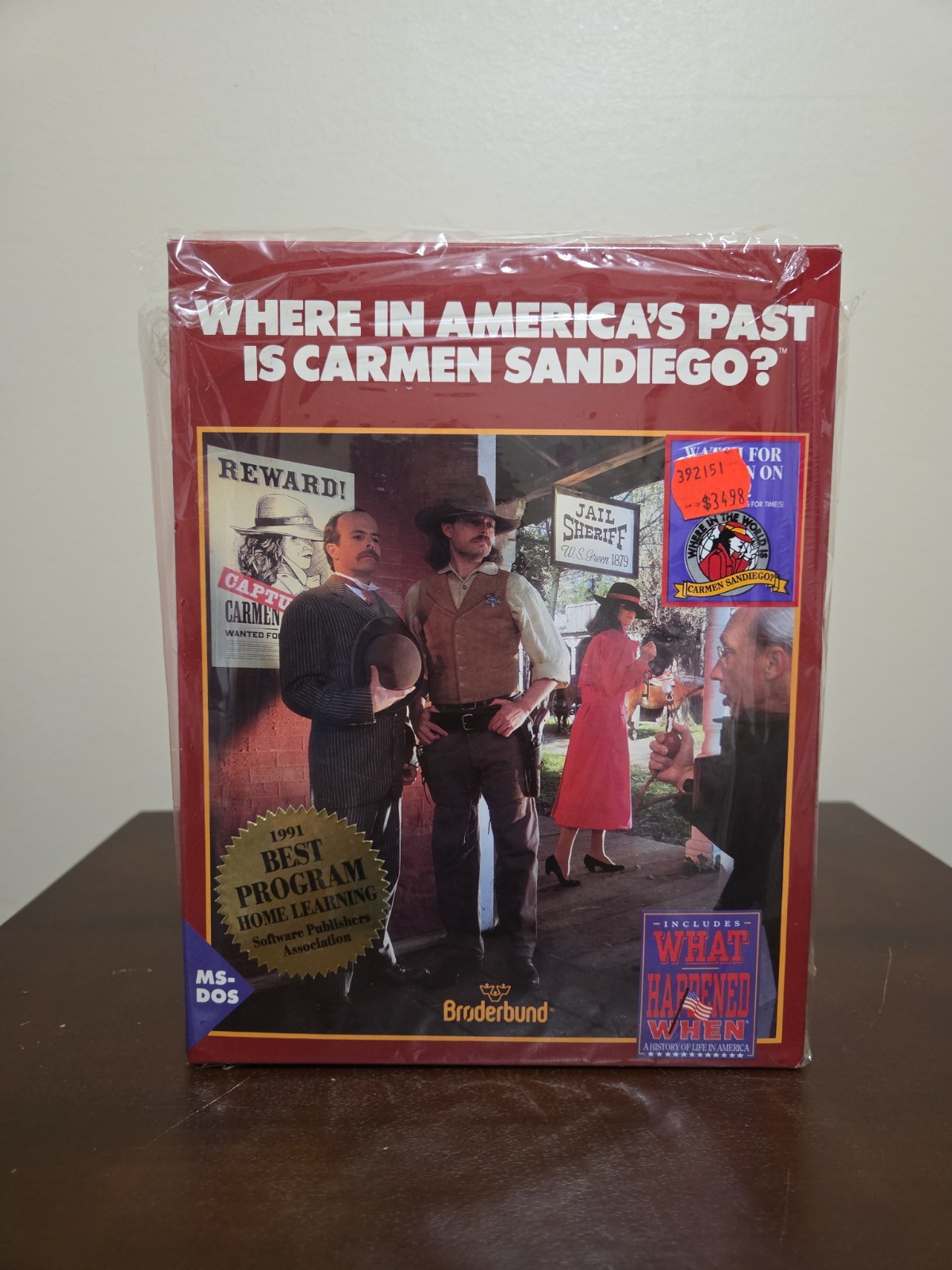 Where In America’s Past is Carmen Sandiego? Big Box DOS PC Game 3.5″ & 5.25″ CIB
