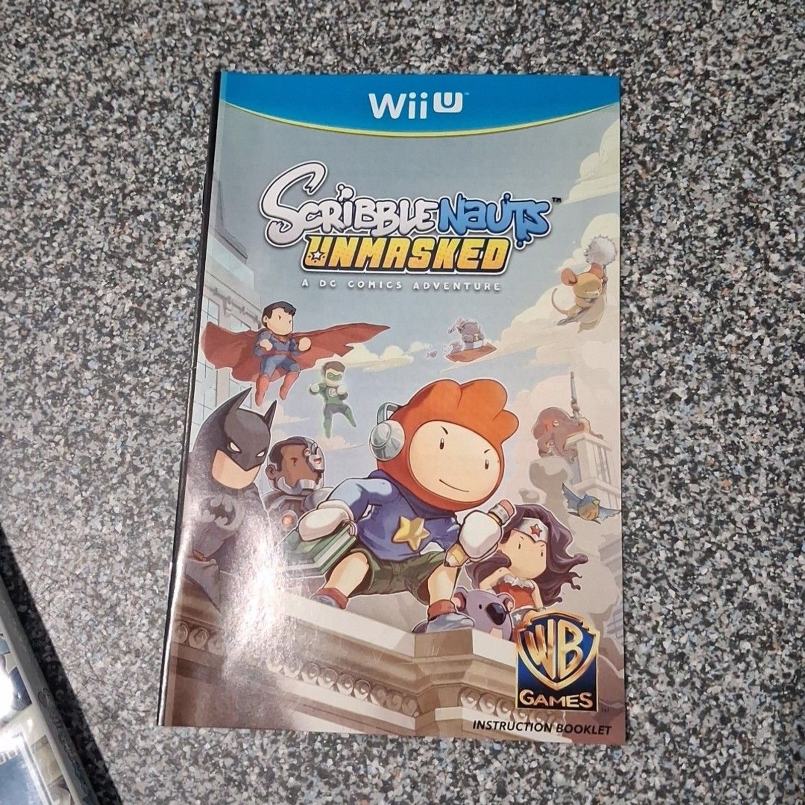 Scribblenauts Unmasked Wii U Complete CIB DC Comics Adventure Tested Working