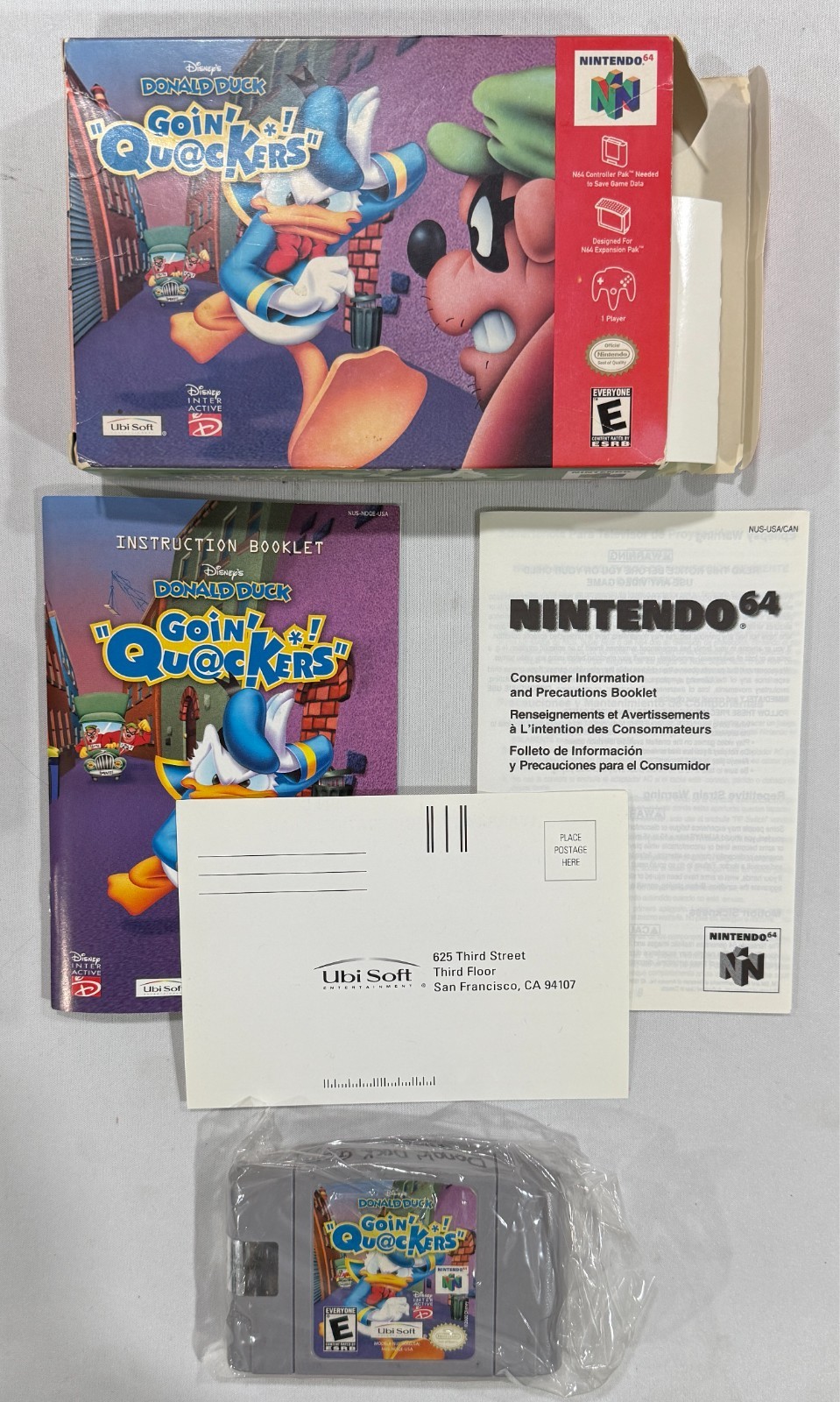 Donald Duck Goin’ Quackers – Nintendo 64 – N64 – CIB – Complete