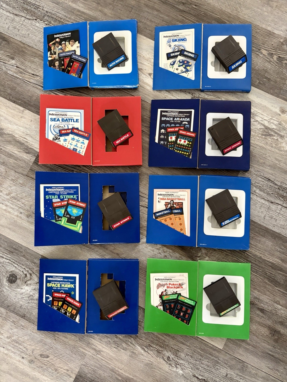 Mattel Electronics Intellivision Games CIB w/ Manuals and overlays.