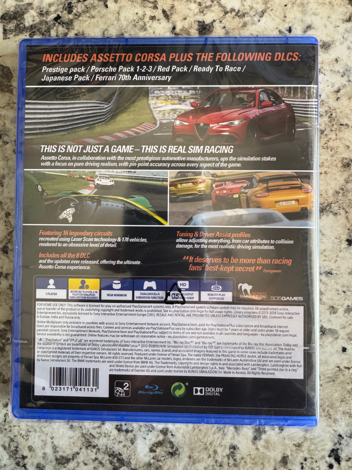 Assetto Corsa Ultimate Edition PS4 Brand New Factory Sealed Racing Simulator