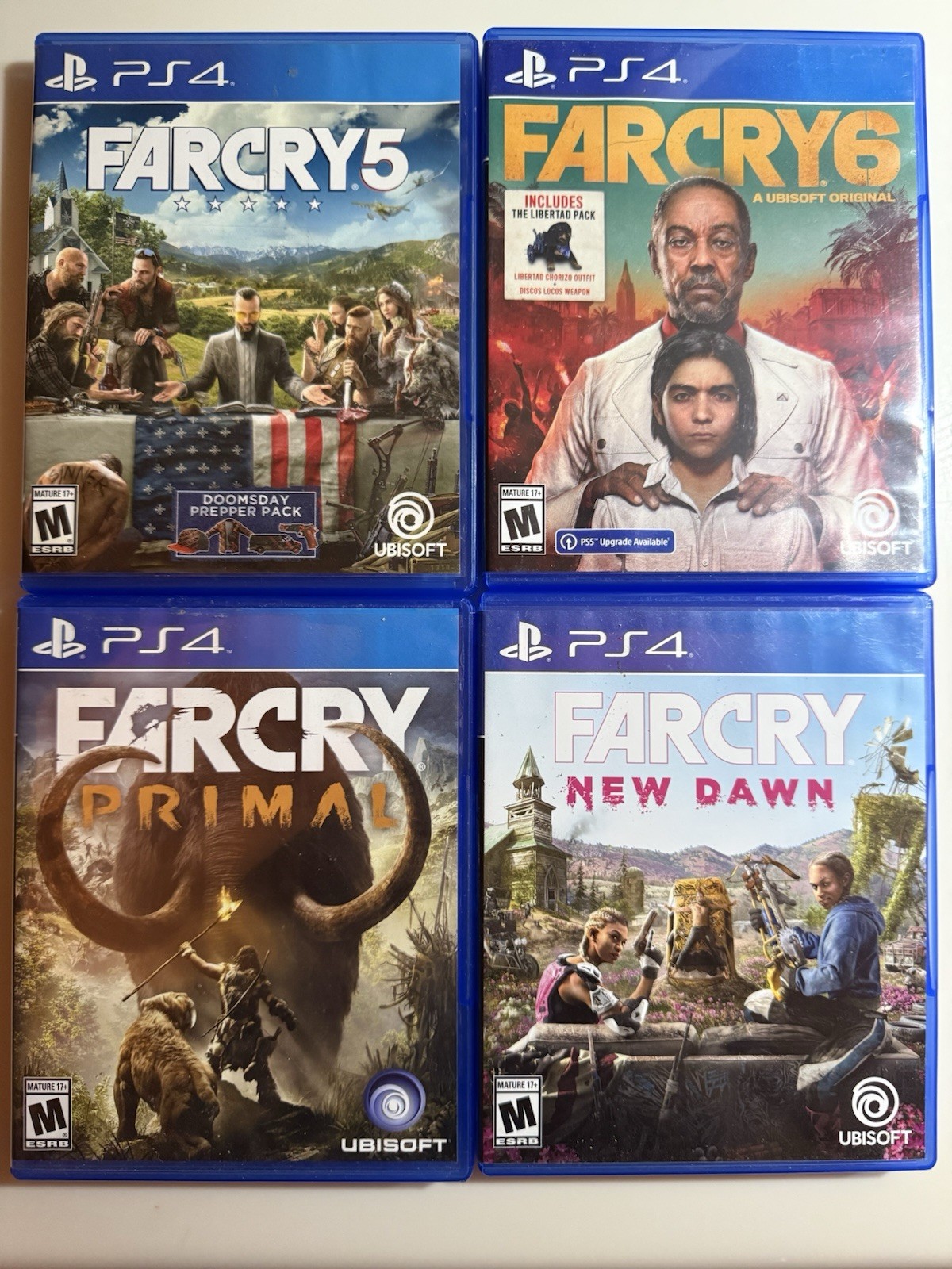 PS4 Game Lot 4 Games Far Cry Primal New Dawn Far Cry 5 6 Bundle