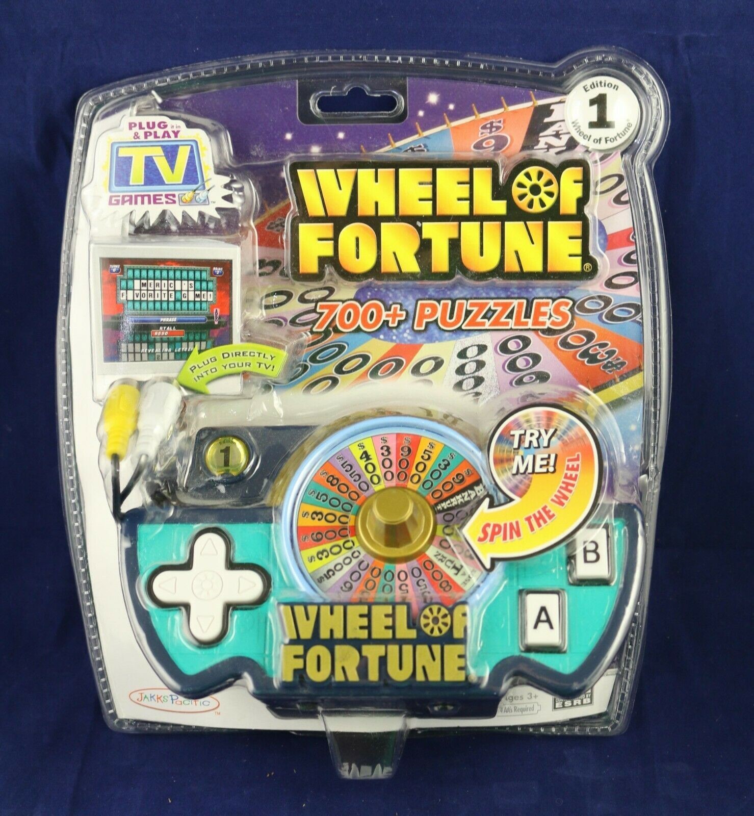 Jakks Pacific Wheel of Fortune First Edition TV Plug & Play Video Game 2006