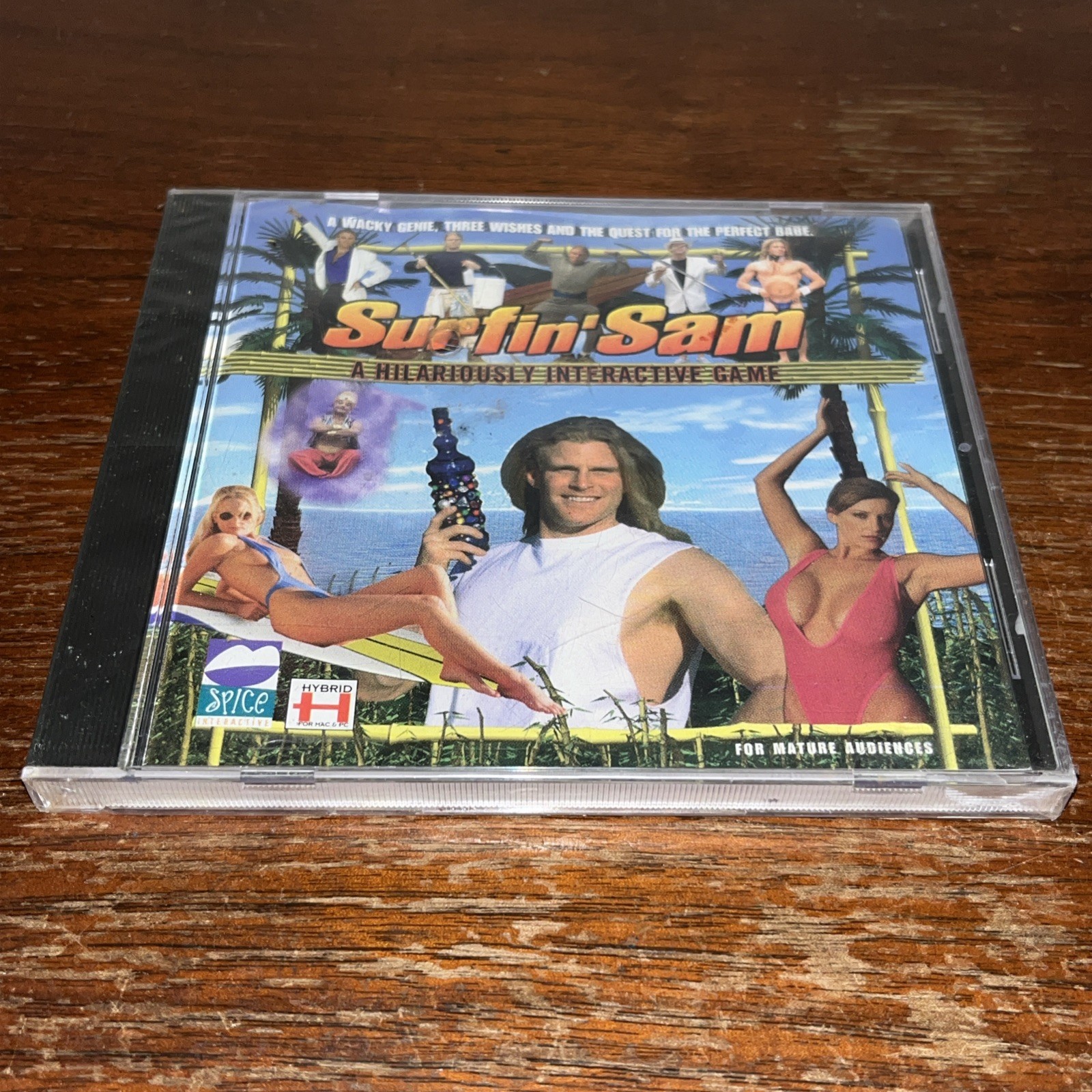 PC CD-ROM Surfin’ Sam – Spice Interactive 1995 Mature New Sealed Pkg Wear Cs Crk