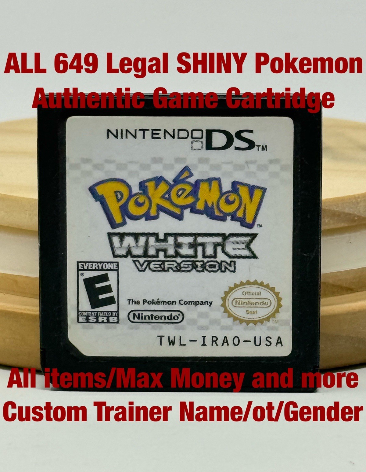 Unlocked Authentic Pokemon White Nintendo DS All 649 Legal Shiny Pokemon | Items