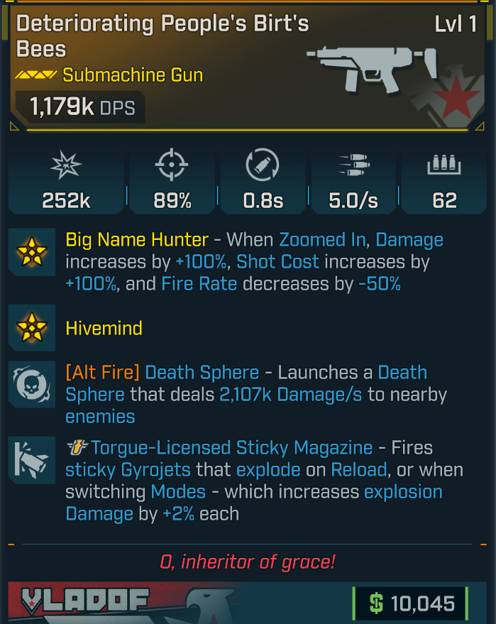 Borderlands 4 MODDED LVL 1 WEAPONS ITEMS GEAR CLASS MOD GUNS LEVEL 1 PC-PS-XBOX