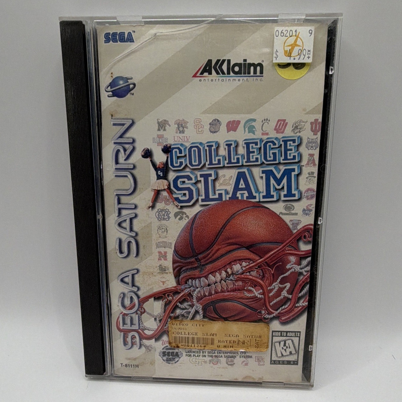 Acclaim College Slam Sega Saturn Complete w/ Manual KA 1996 NTSC-U/C Sports