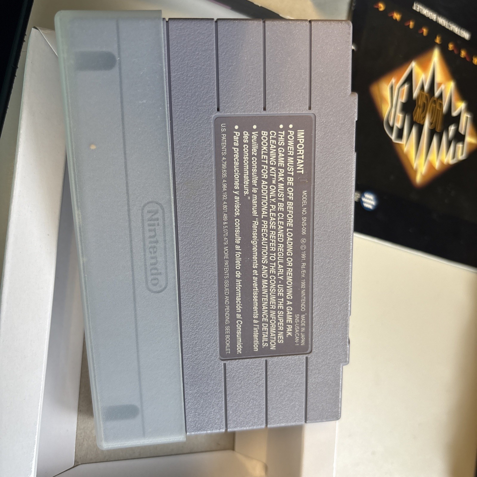 Hammerlock Wrestling Super Nintendo Box and Manual