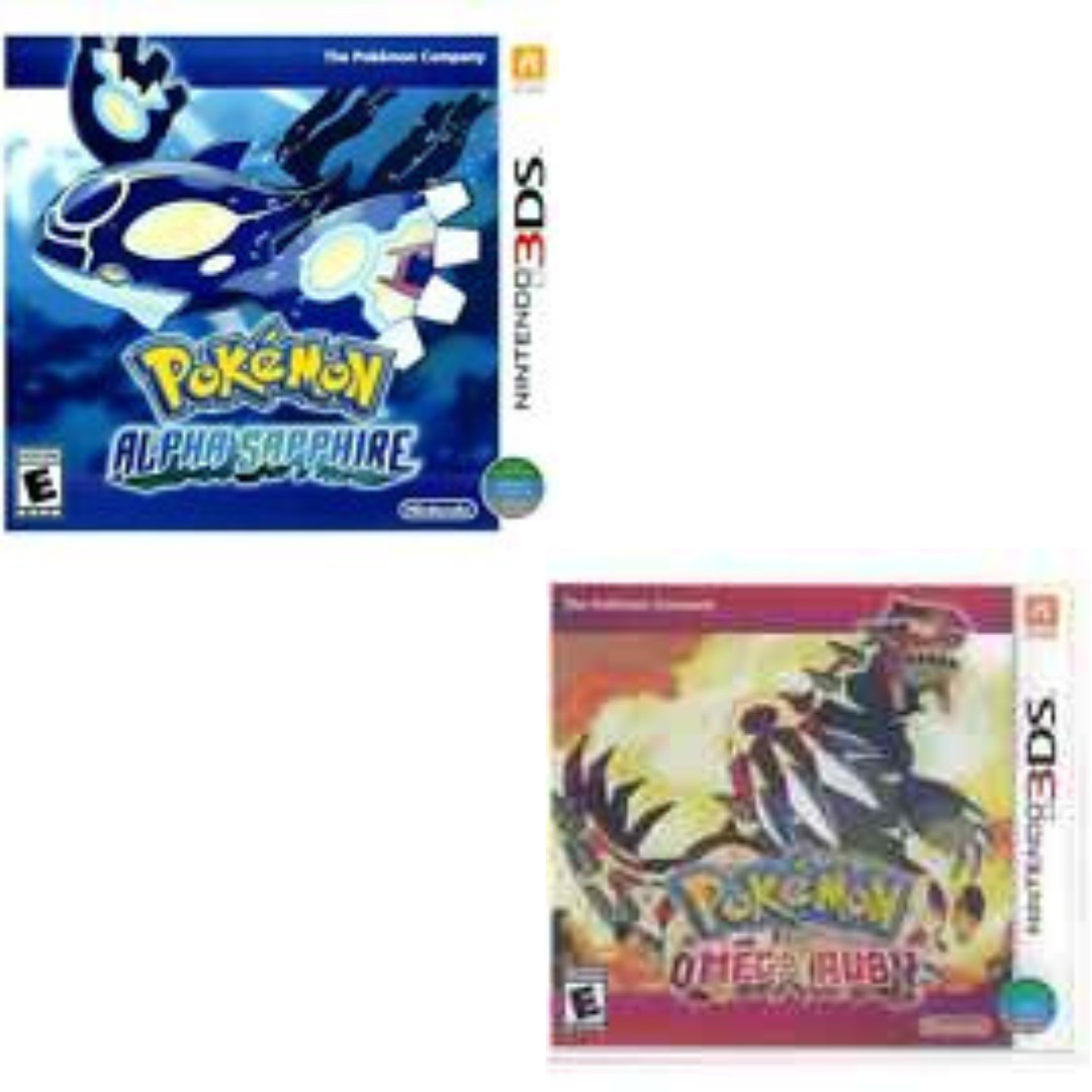 Pokemon: Alpha Sapphire + Omega Sapphire 3DS Brand New Game Bundle (2014 RPG)