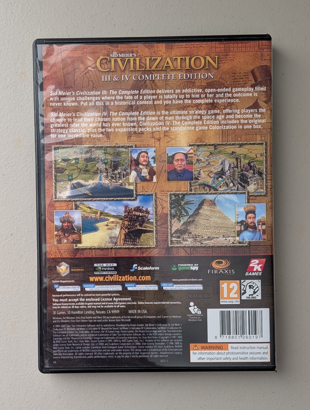Sid Meier’s Civilization III & IV Complete Edition for PC, 2011