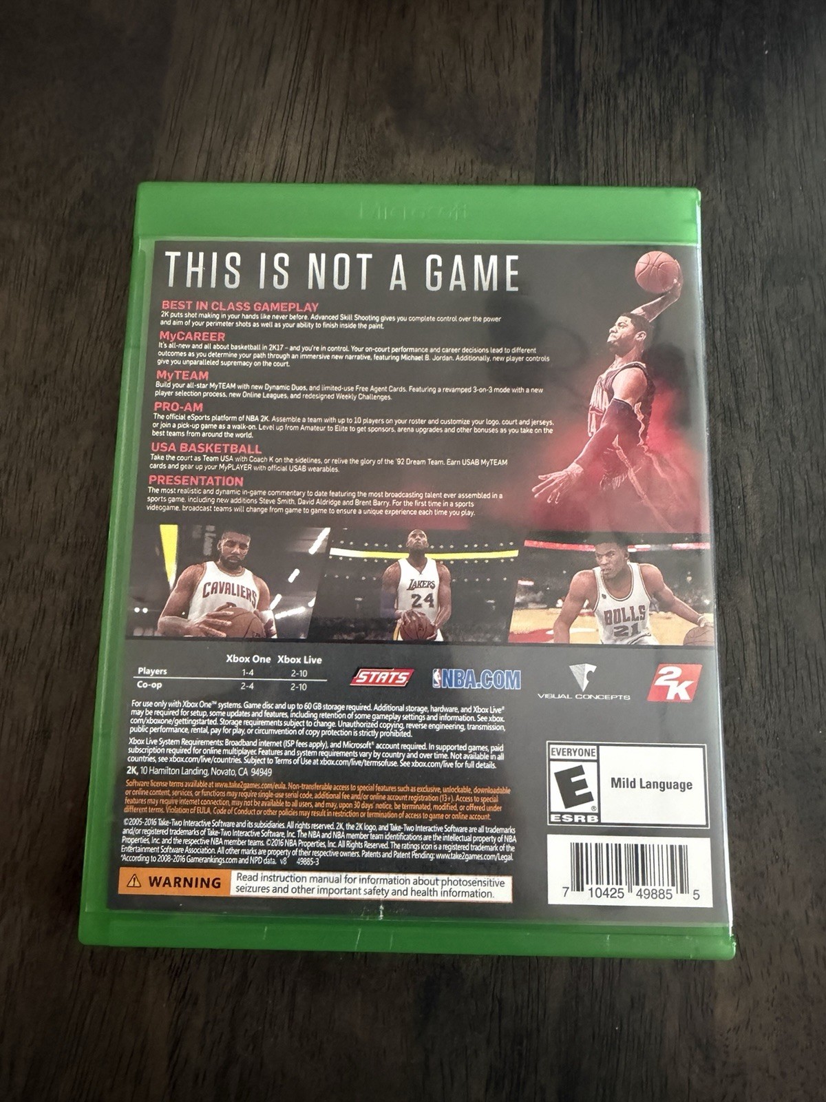 2K NBA 2K17 Xbox One Game – E, NTSC-U/C, Case, Manual, Multiplayer, Online