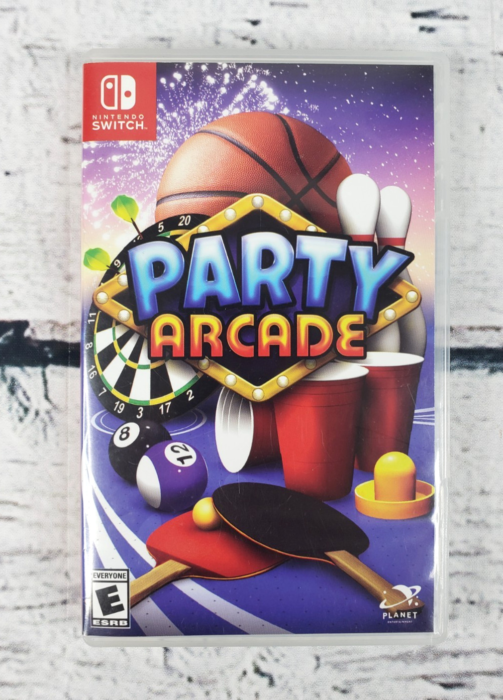 Party Arcade Nintendo Switch Game Cornhole/Darts/Billiards/Cup Pong/Air Hockey