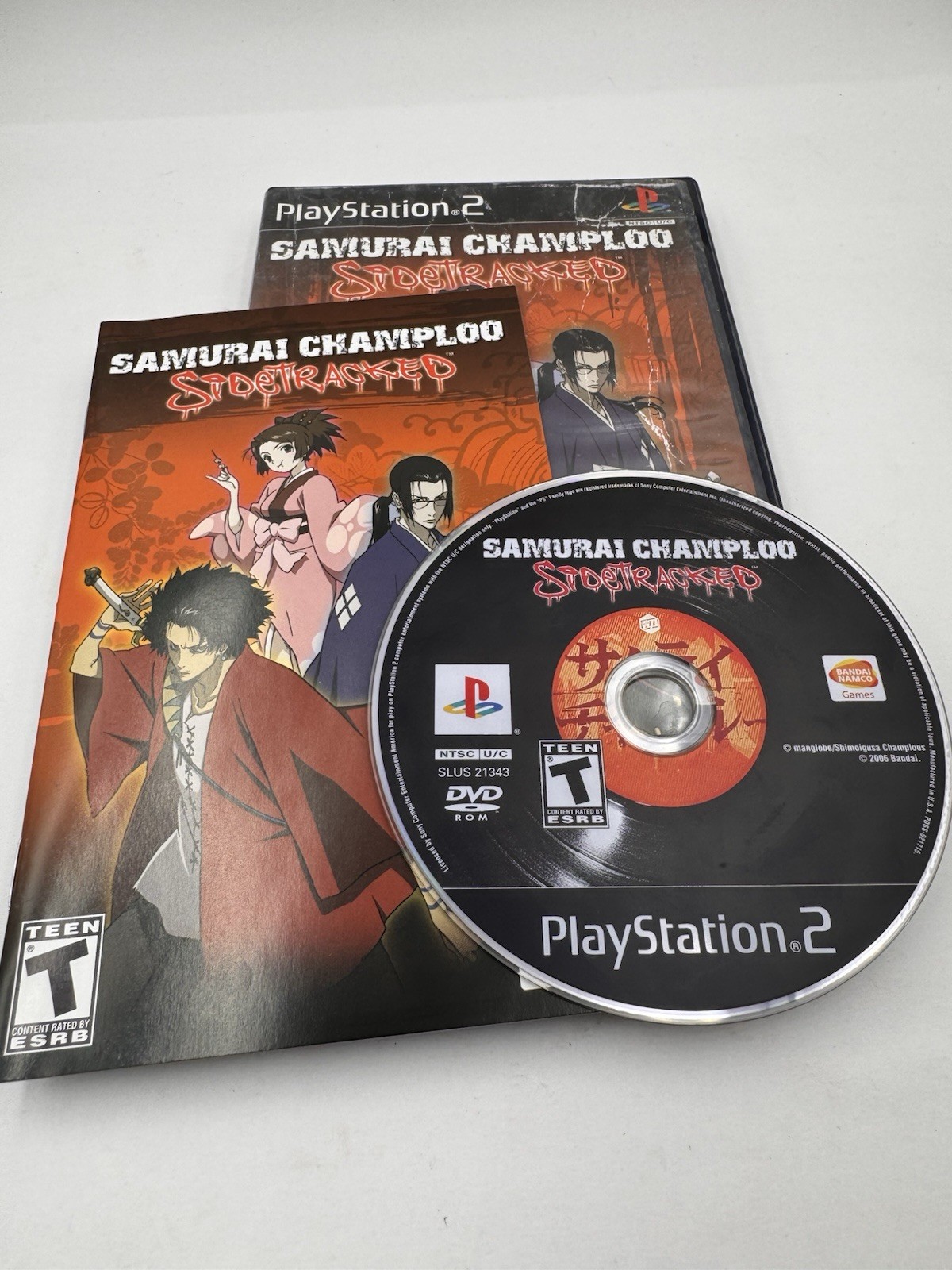 Samurai Champloo Sidetracked PS2 CIB Water Damage Insert Rare