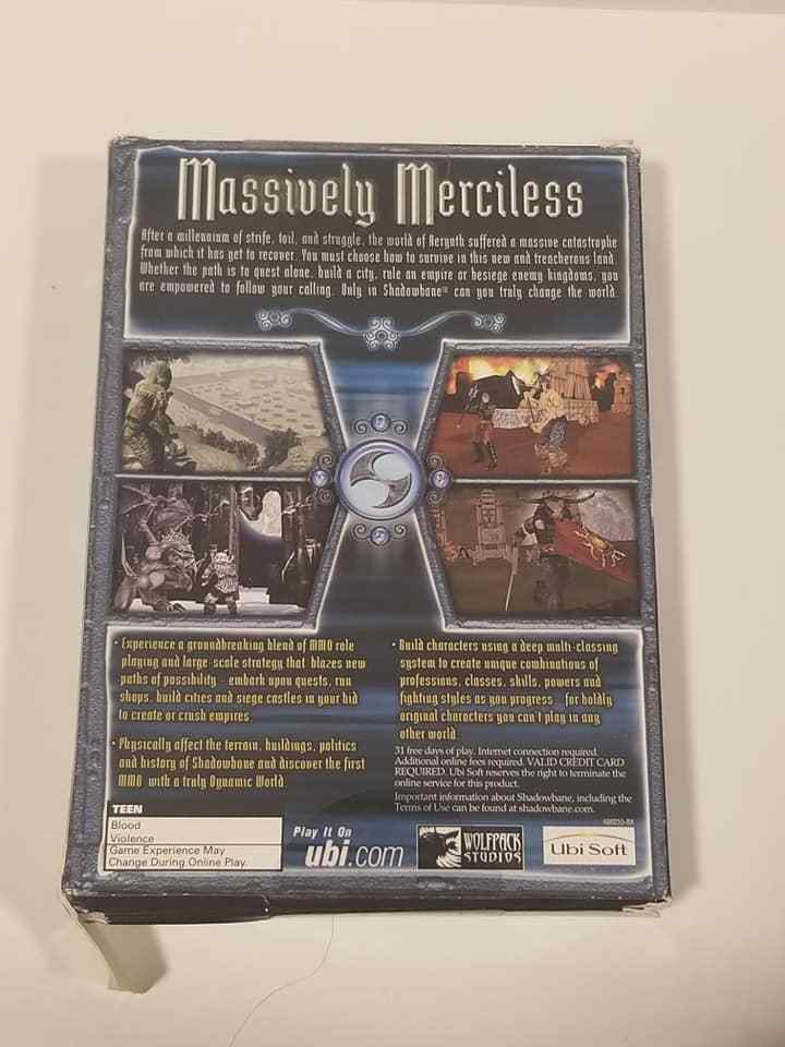 Shadowbane Windows Mac 2003 Wolfpack Studios RPG Ubi Soft Rated Teen PC Game