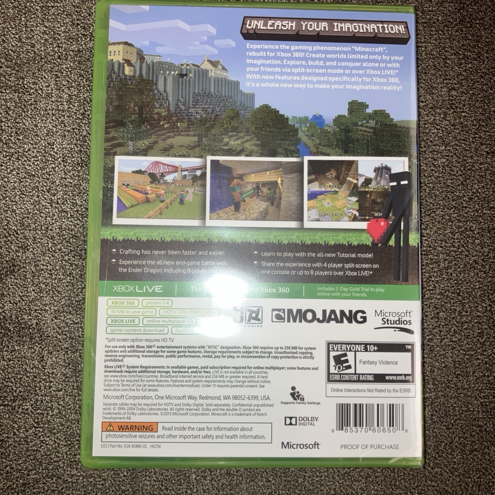 [FACTORY SEALED] Release Day Minecraft Xbox 360