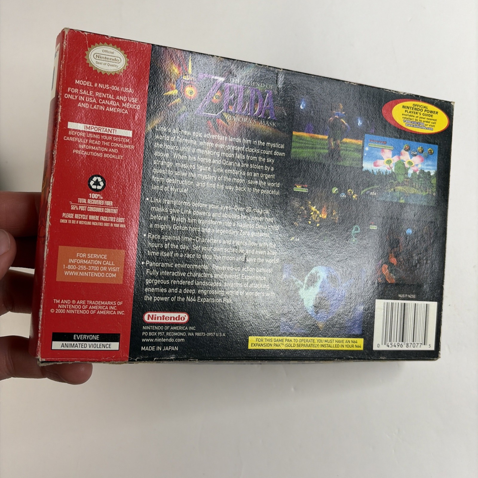 Legend of Zelda: Majora’s Mask Nintendo 64 N64 Gold Cart Edition In Box RARE