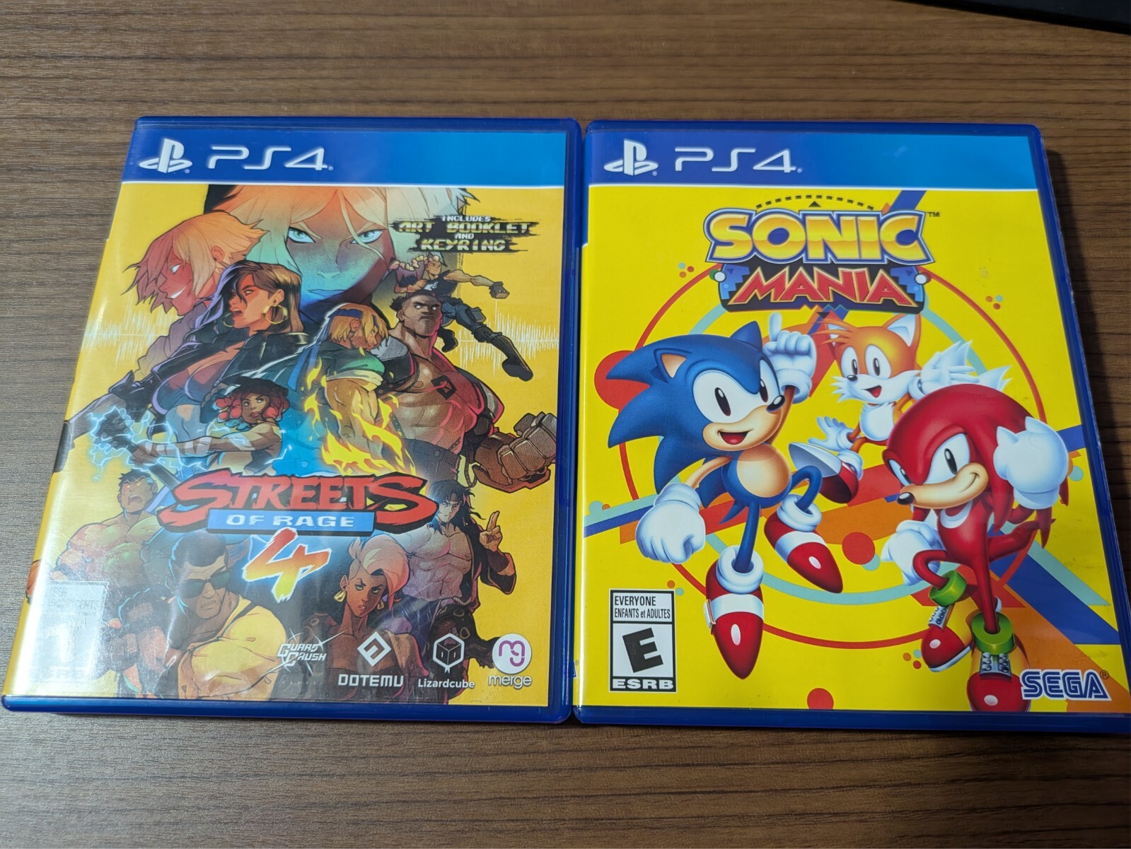 PS4 2 game lot Sonic Mania Streets of Rage 4 Sega Dotemu