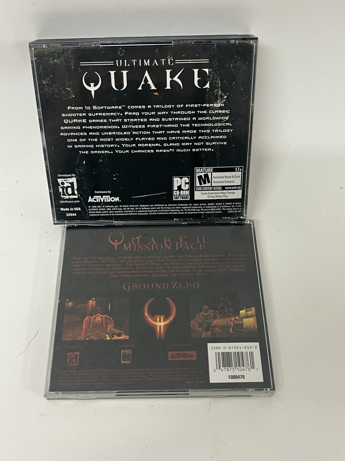 Ultimate Quake Trilogy PC CD-ROM + Quake II Ground Zero Mission Pack Lot