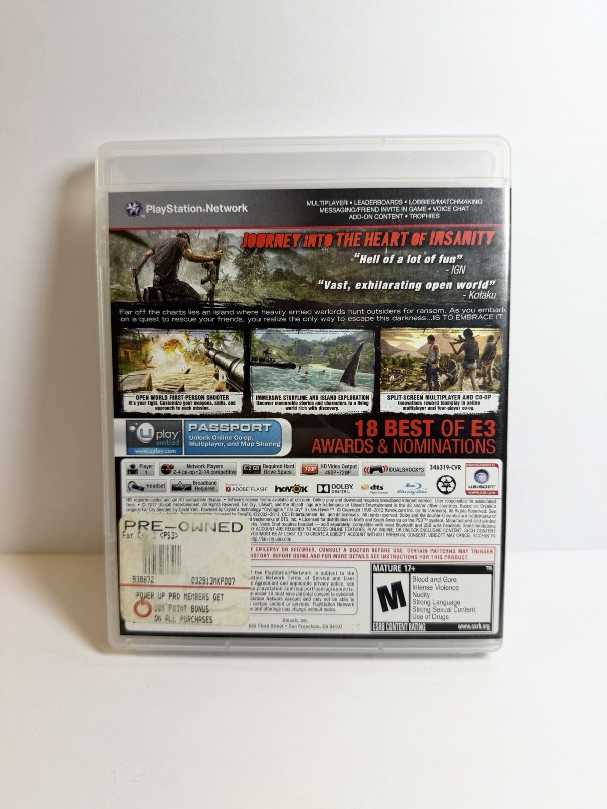 Far Cry 3 (Sony PlayStation 3, 2012) PS3 Complete In Box – Tested