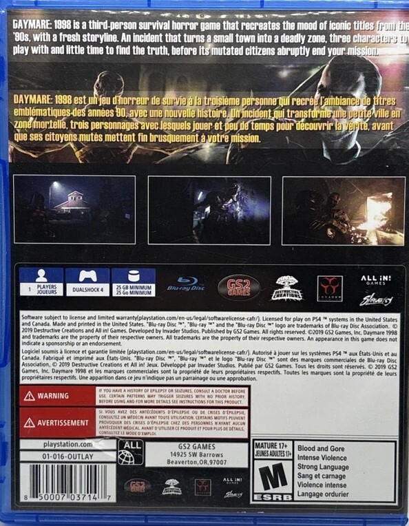 DayMare 1998 (PS4) New