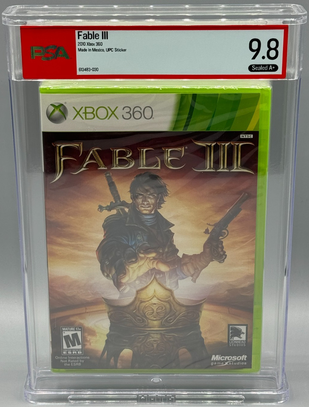 Fable III 3 Microsoft Xbox 360 Sealed New PSA 9.8 A+ Graded NOT WATA Lionhead