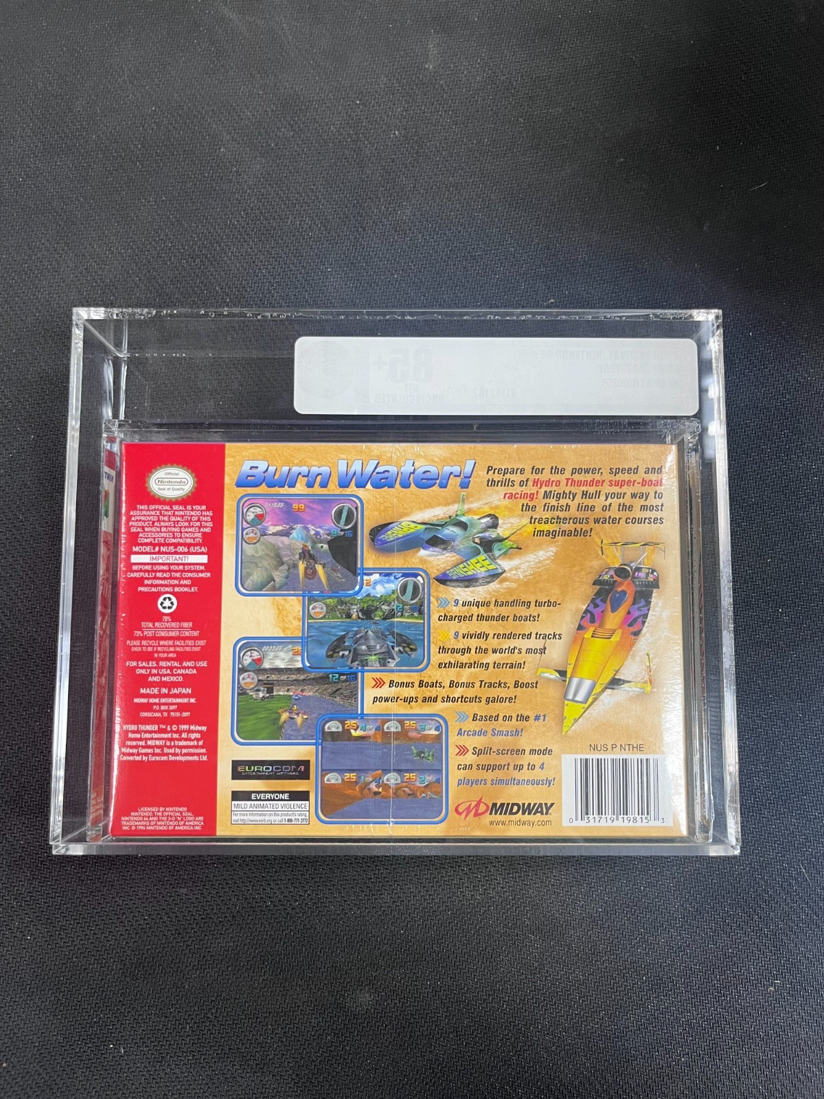 Hydro Thunder VGA 85+ Uncirculated Nintendo 64 N64 Brand New Factory Sealed