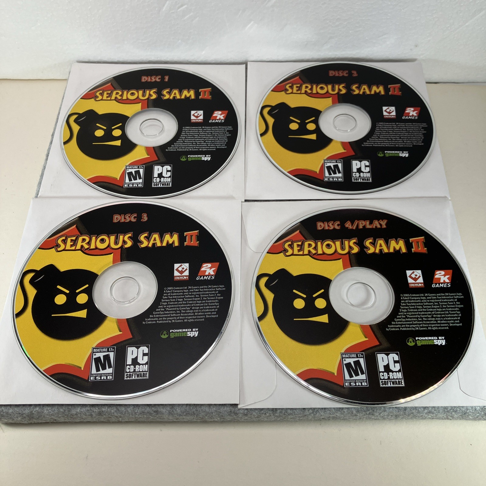 Serious Sam 2 PC CD-ROM, 4 Mint Condition Discs & Manual Mature 17+ 2 K Games
