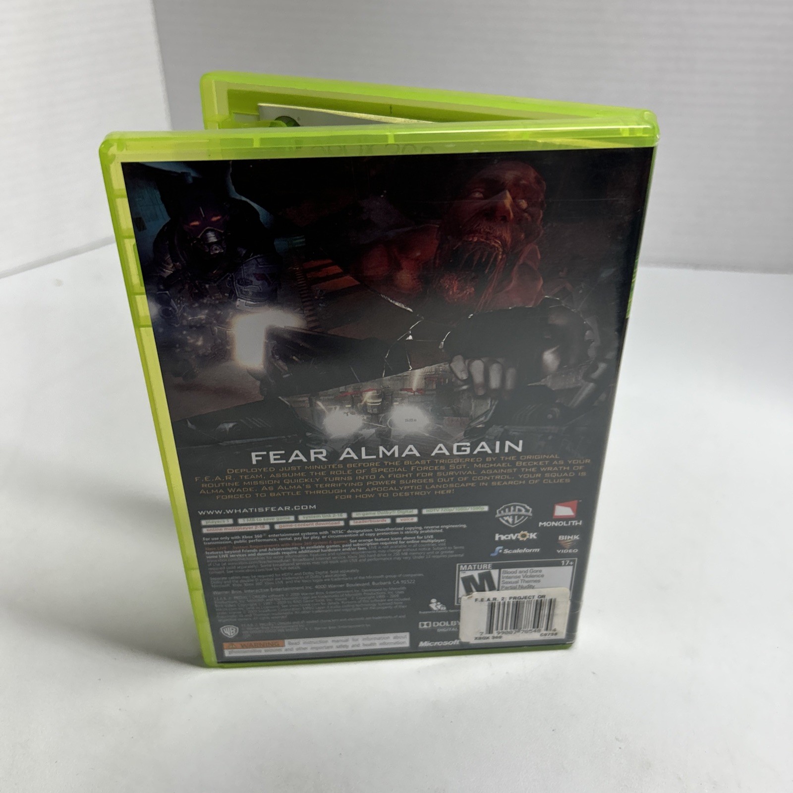 Microsoft Xbox 360 Fear 2 Project Origin CIB working And Tested