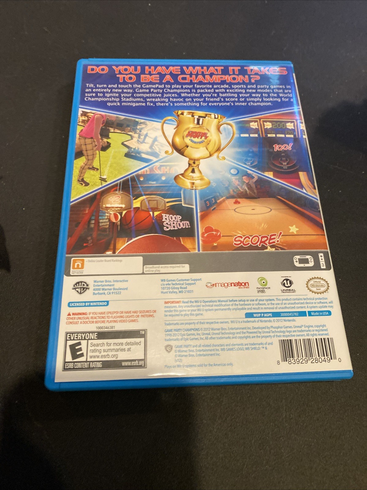 Game Party Champions (Nintendo Wii U) w/ Manual TESTED/WORKS