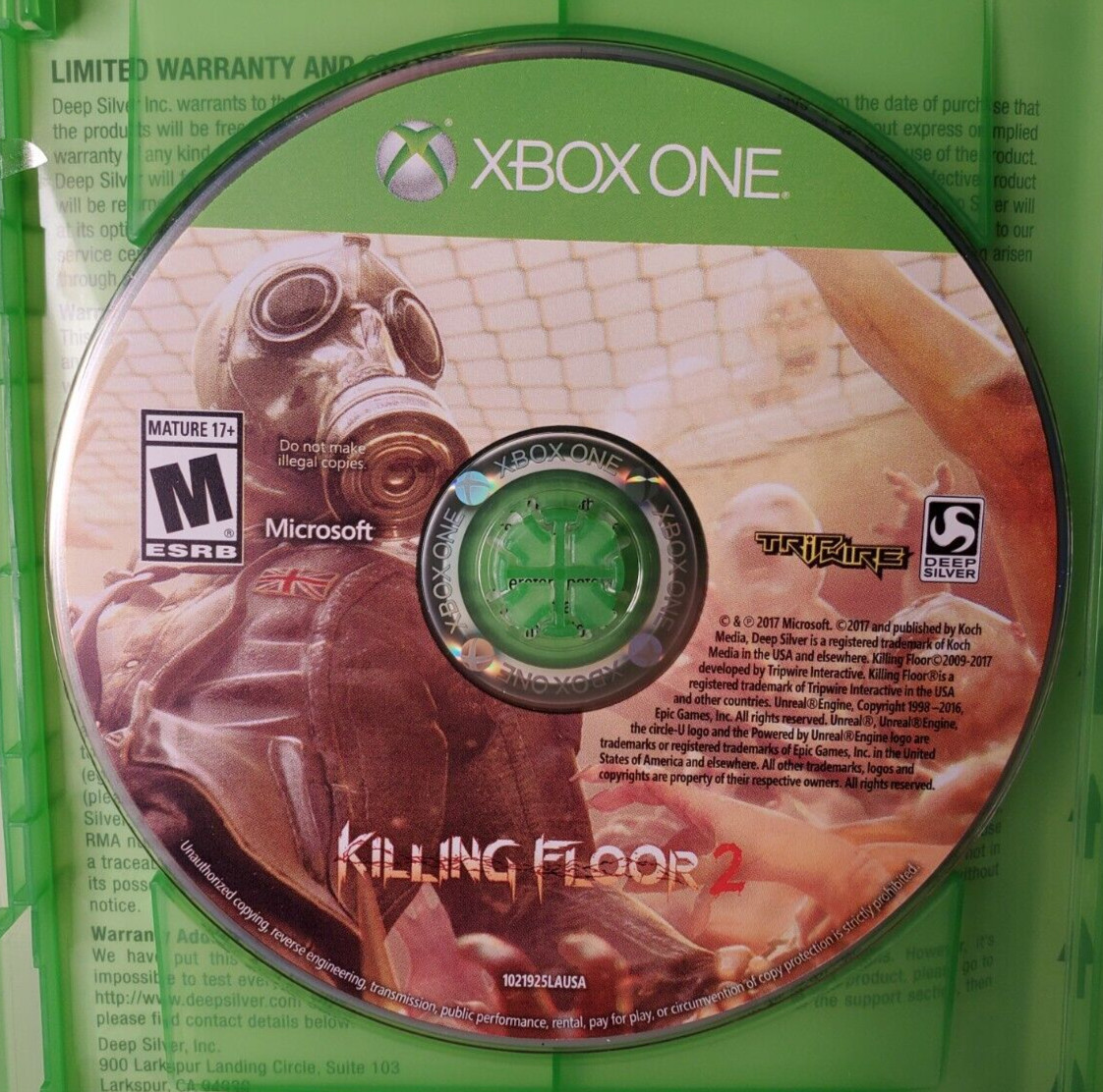Kiling Floor 2 (Microsoft Xbox One) Case & Disc – Tested and Working