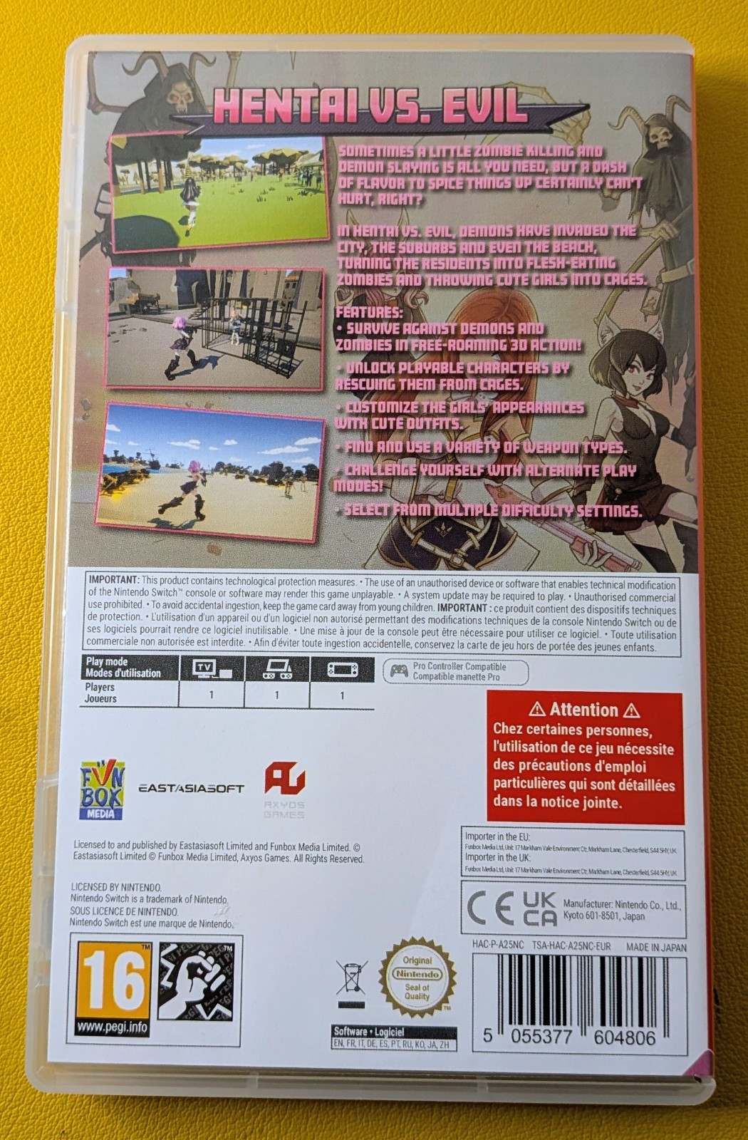 Hentai Vs. Evil (2021) Nintendo Switch Complete Region Free Tested And Working