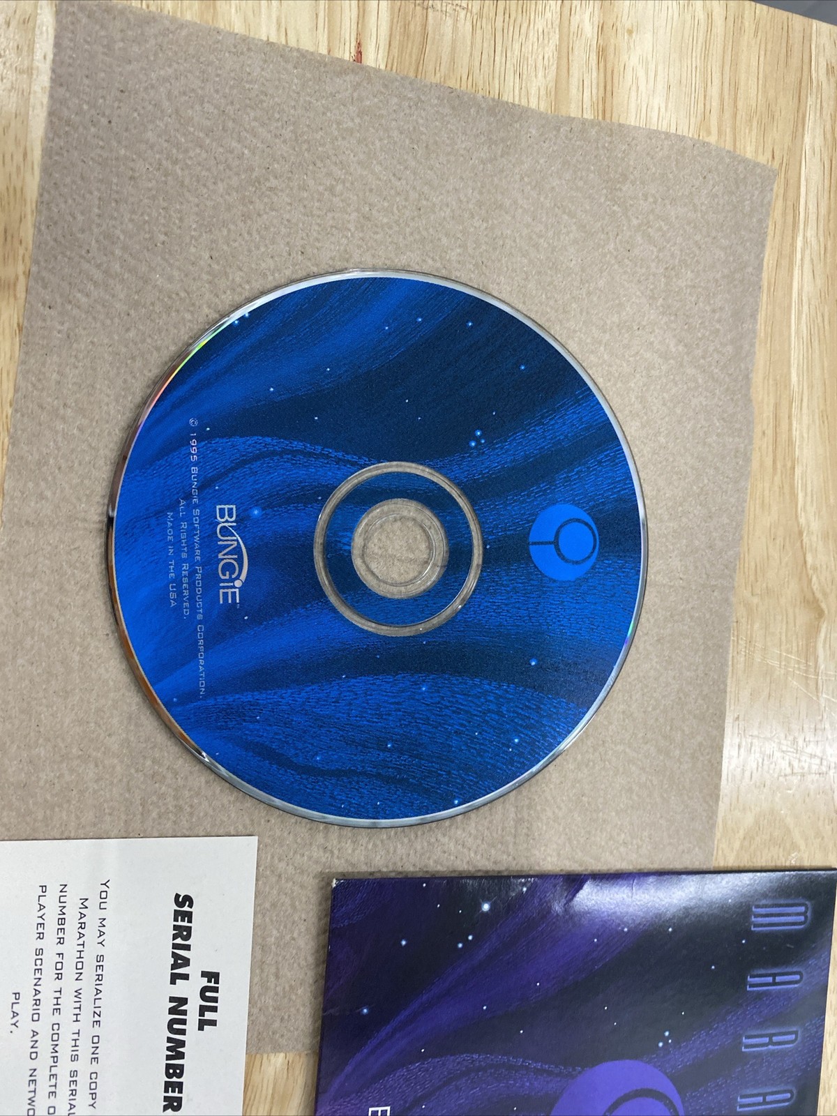 Rare! New Unused Serial Number 1995 Bungie Marathon CD Mac Vintage Video Games