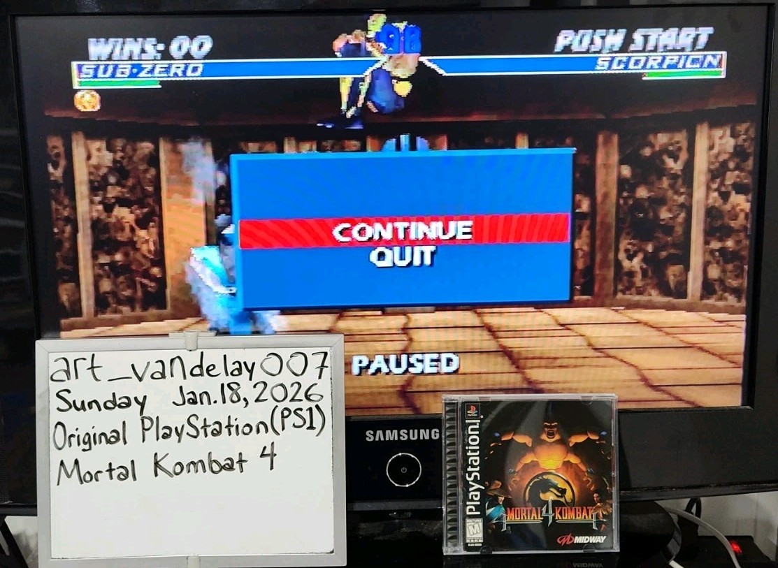 Mortal Kombat 4 – (PS1, 1997) *CIB w/ Reg Card + Case Protector* VGC* Tested!
