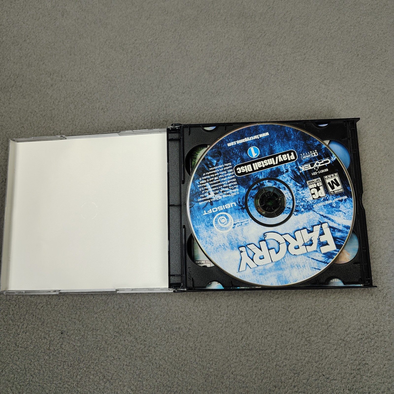 Far Cry 1 Ubisoft PC Game CD-ROM Set 5 Disc (2004) Vintage Gaming Mature Shooter
