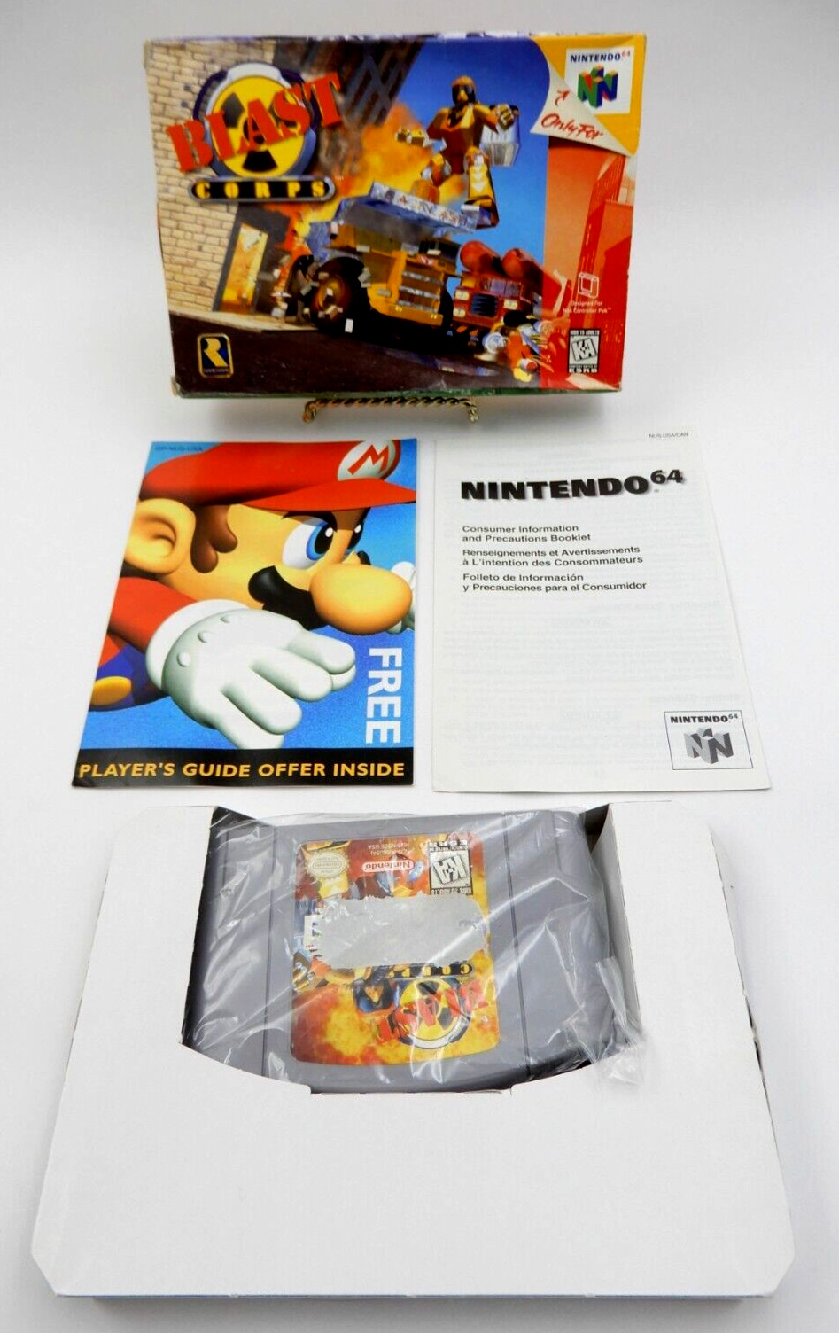 BLAST CORPS 1997 RAREWARE NINTENDO N64 GAME W/BOX, PLAYERS GUIDE & BOOKLET