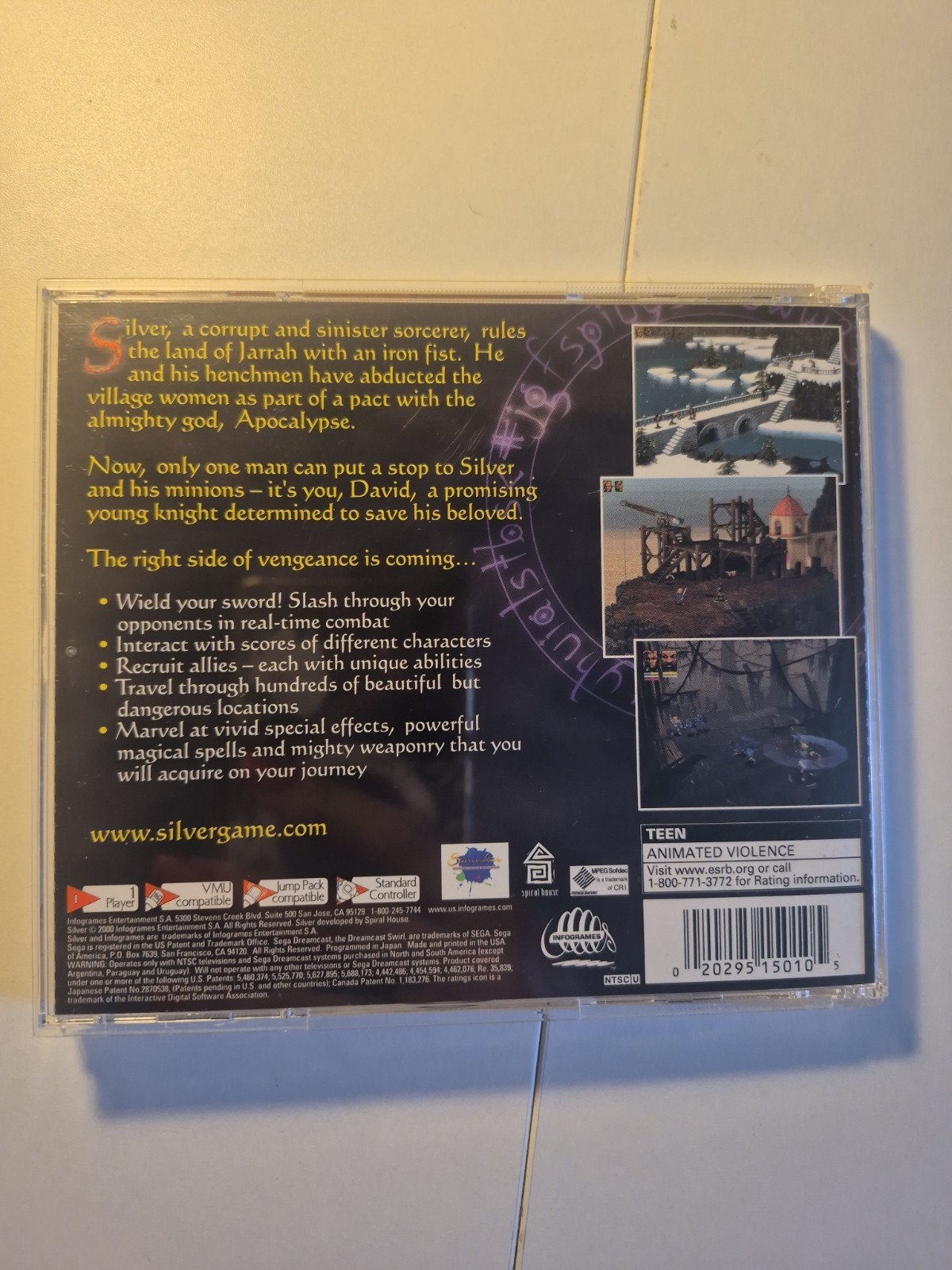 Silver Sega Dreamcast Complete CIB NTSC-U Tested Authentic RPG Infogrames