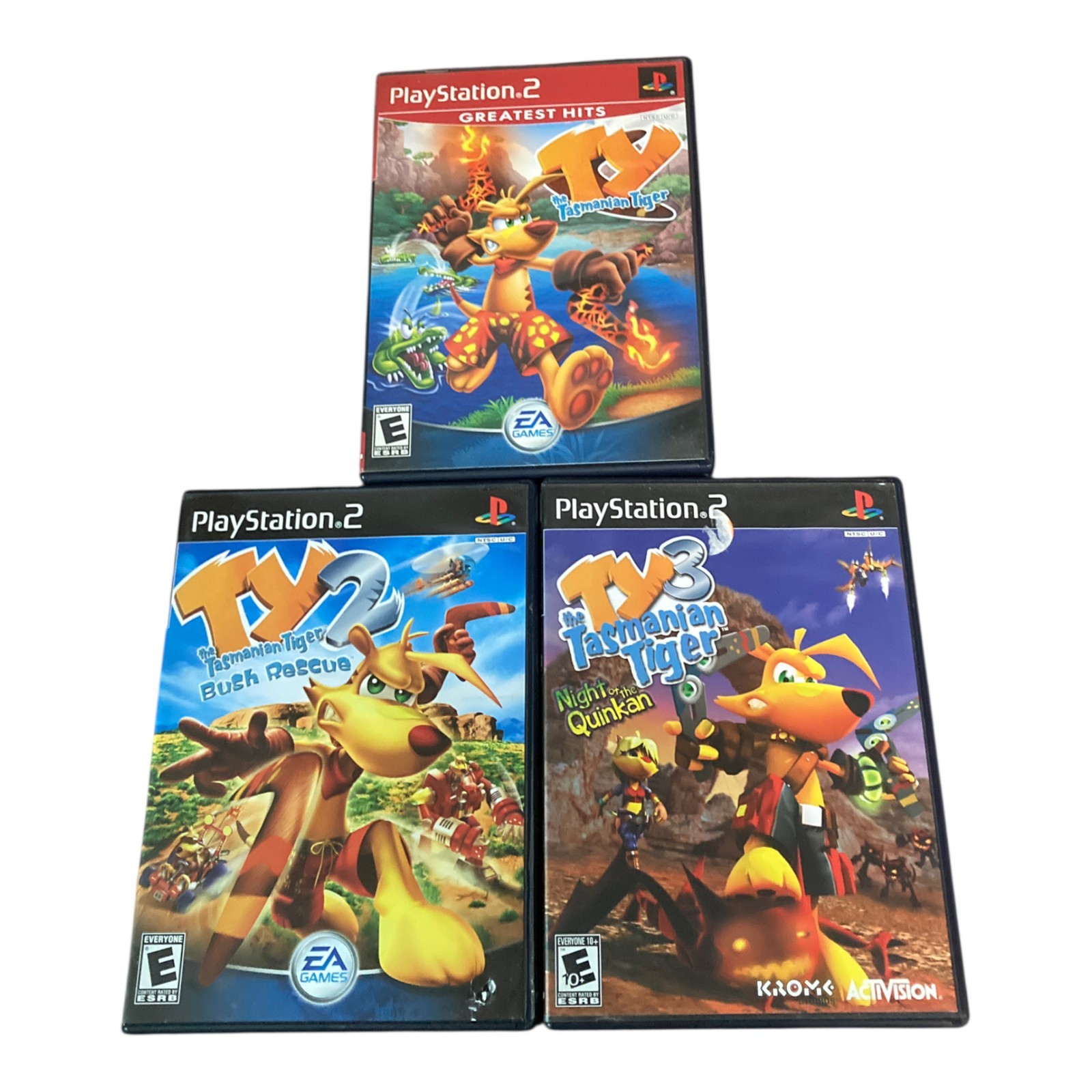 Sony PlayStation 2 PS2 Disc No Manual Ty the Tasmanian Tiger Trilogy 1 2 3 Lot