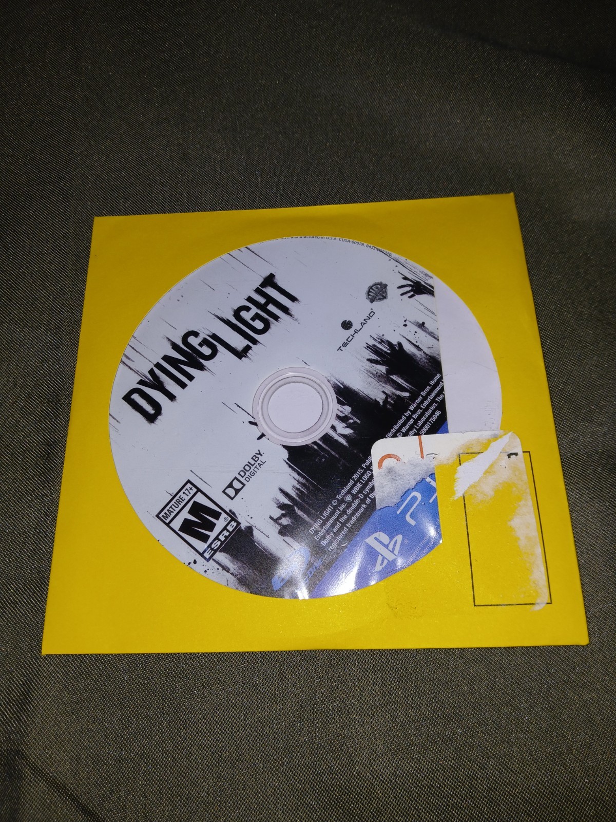 Dying Light PS4 Disc Only Tested Working Sony PlayStation 4 WB Games