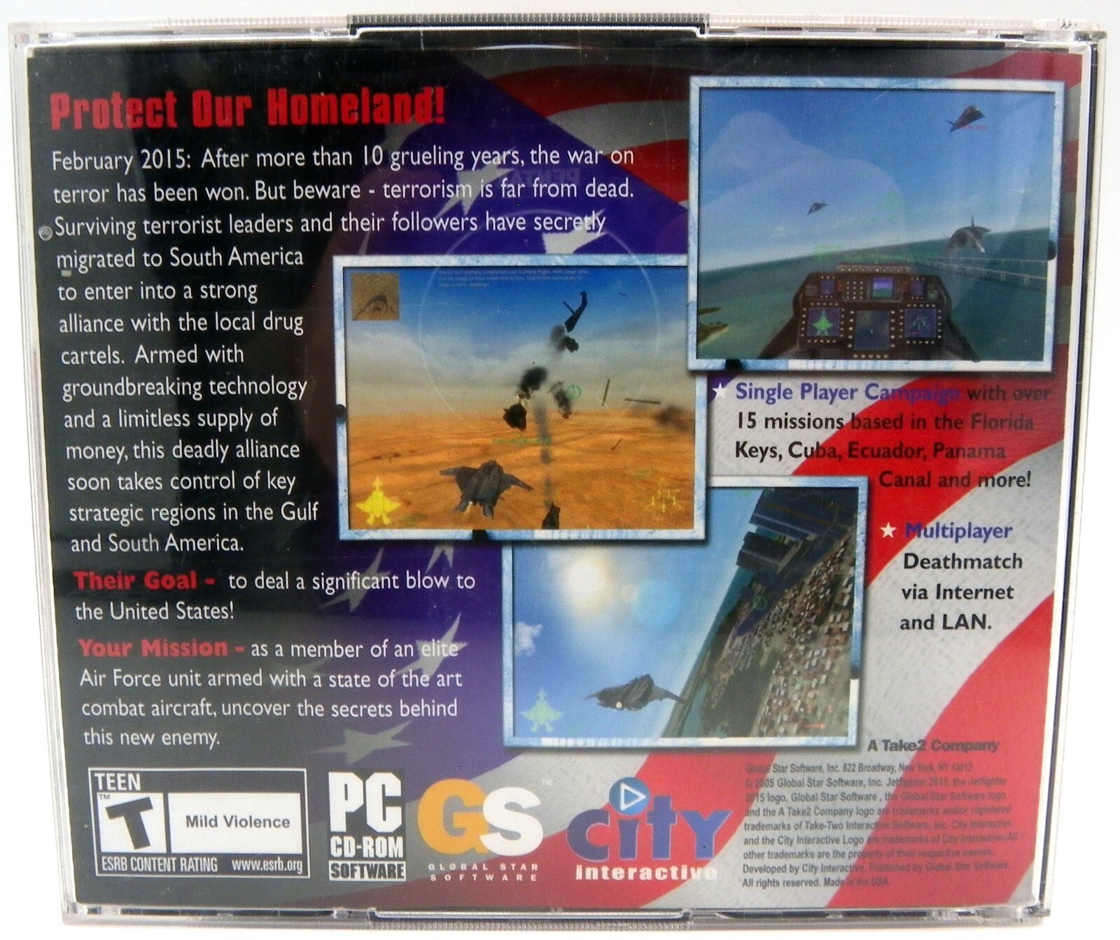 Complete Jetfighter 2015 Warplane Shooter PC CD-ROM By Global Star Software 2005