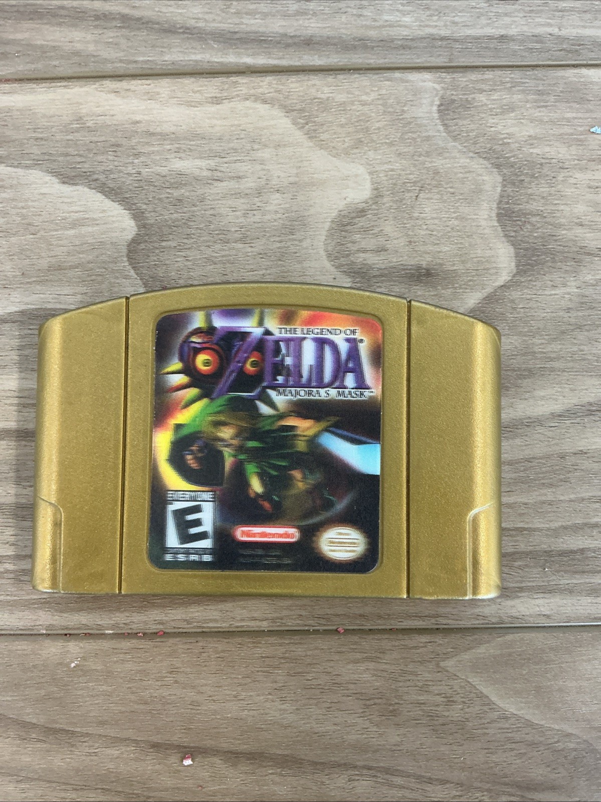Legend of Zelda Majora’s Mask N64 Holographic Gold Cartridge Authentic