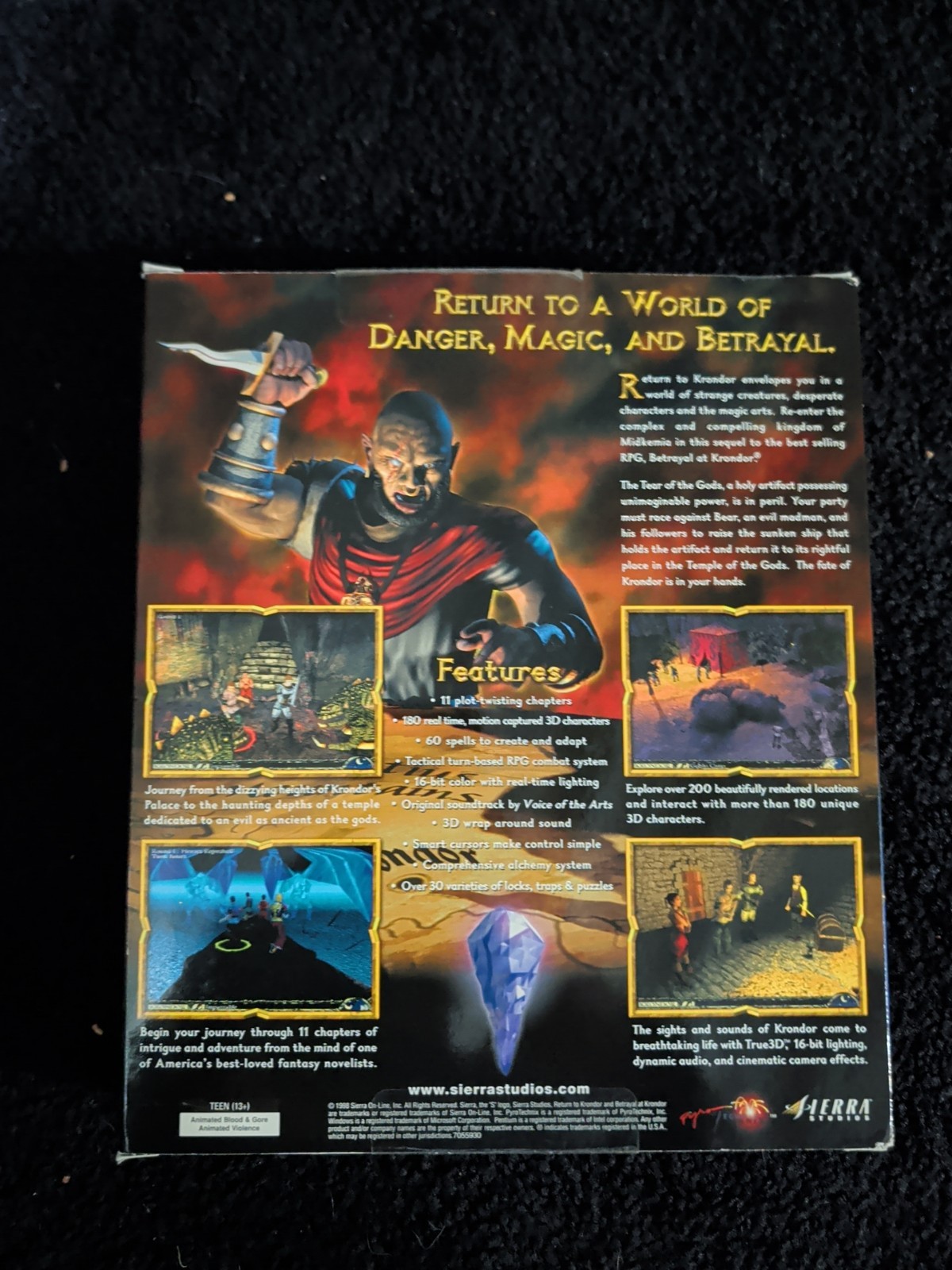 Return to Krondor, PC, Sierra Studios, 1998, CIB-excellent Condition!!!