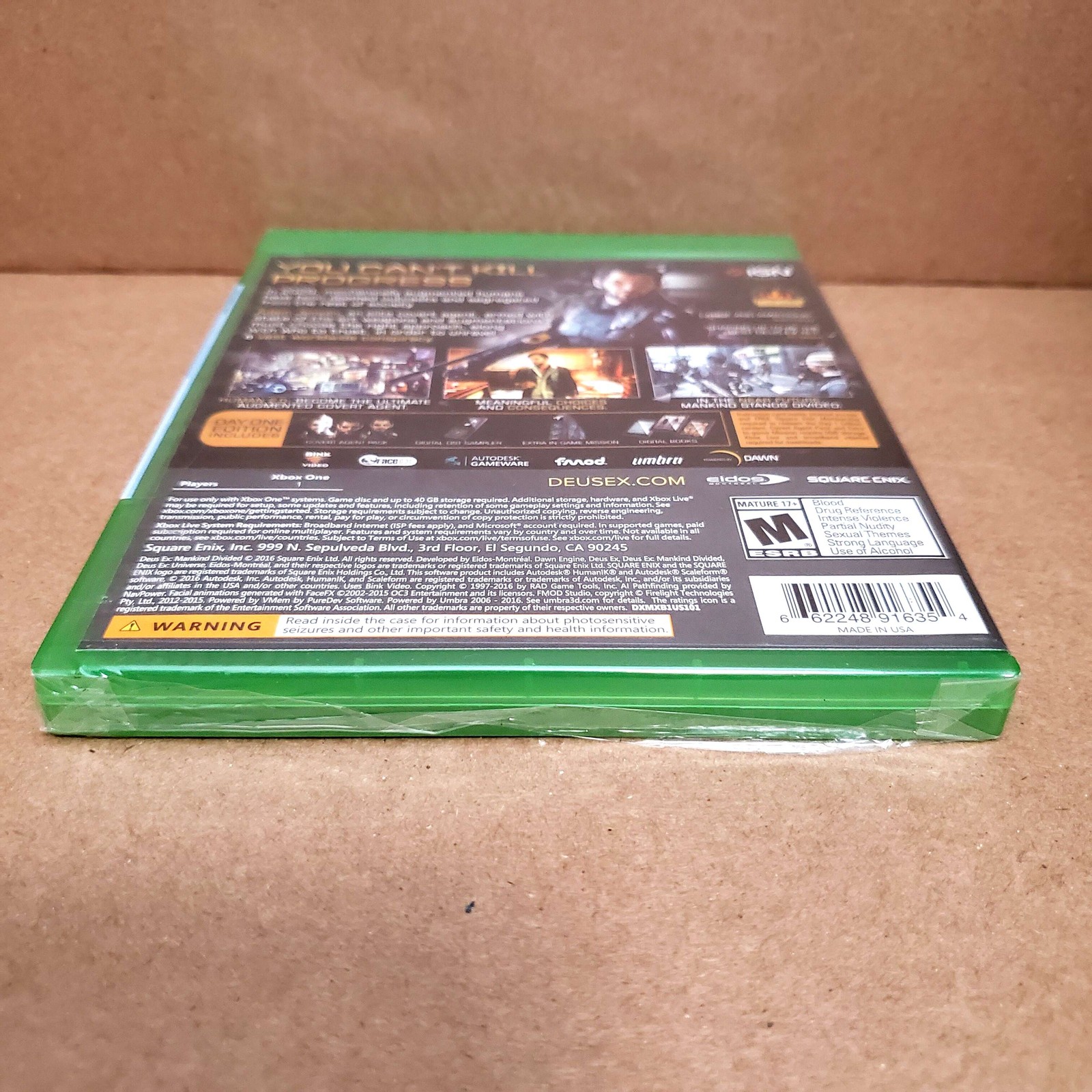 (Sealed) Deus Ex Mankind Divided – Microsoft Xbox One 1Y Guarantee