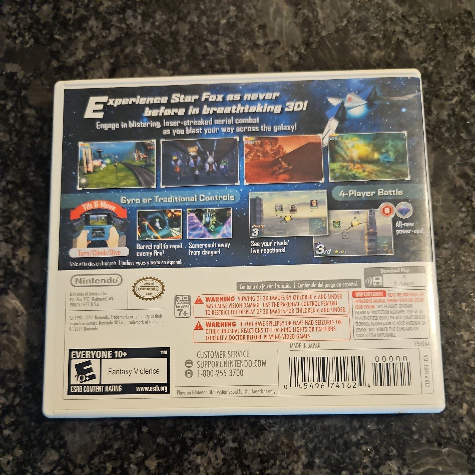Star Fox 64 3D (Nintendo 3DS, 2011) Complete