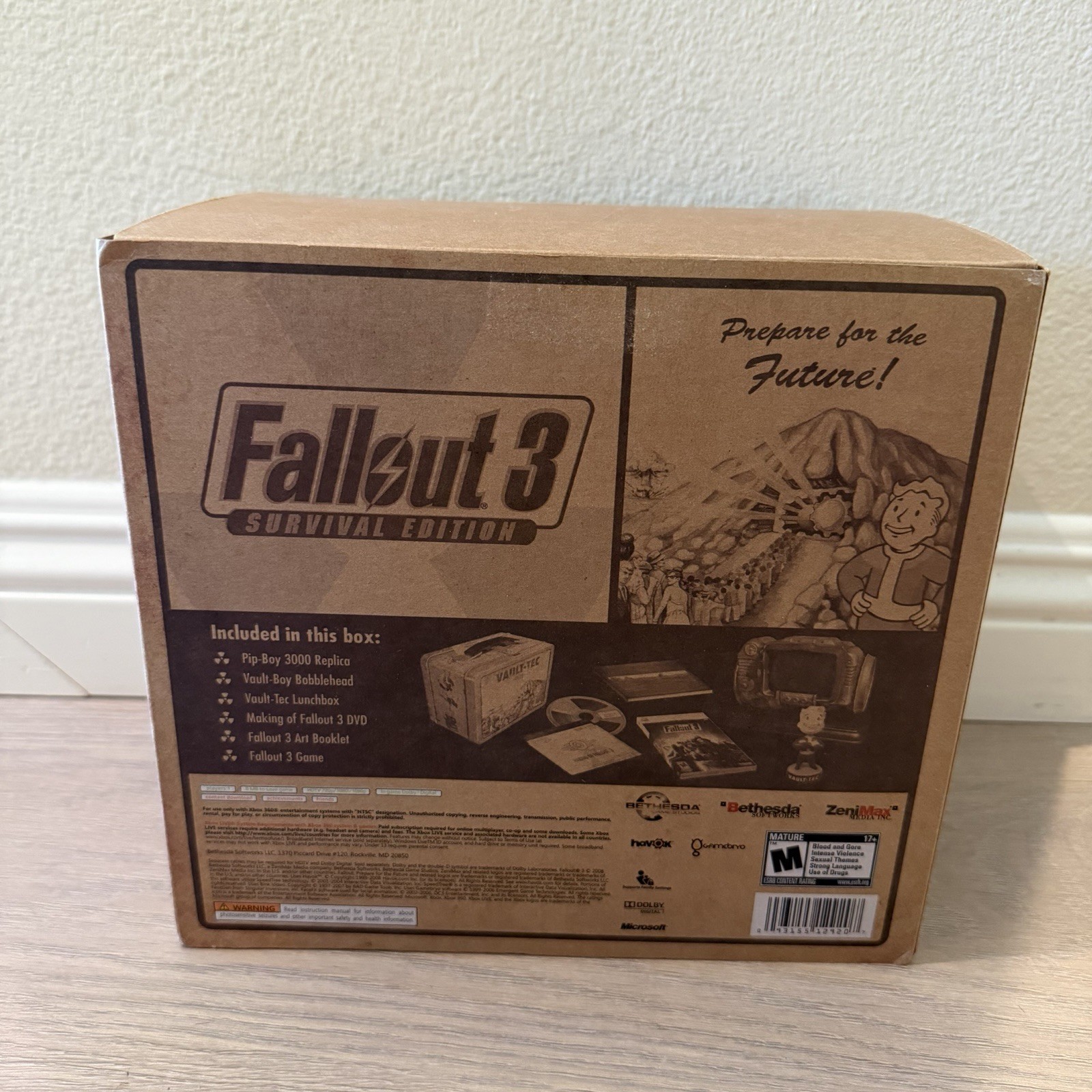 Pip-Boy 3000 Clock Sealed • Fallout 3 Survival Edition Xbox 360 Open Box