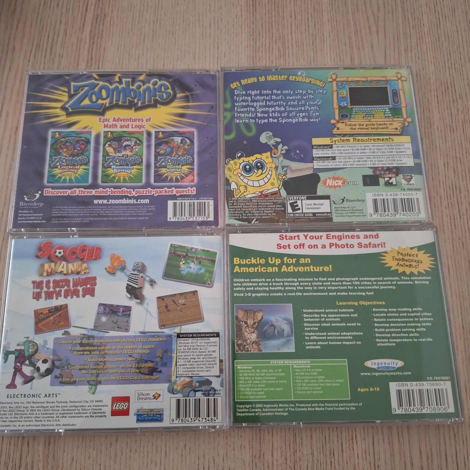 (4) LOT Scholastic Win/Mac CDROM PC -The Learning Company