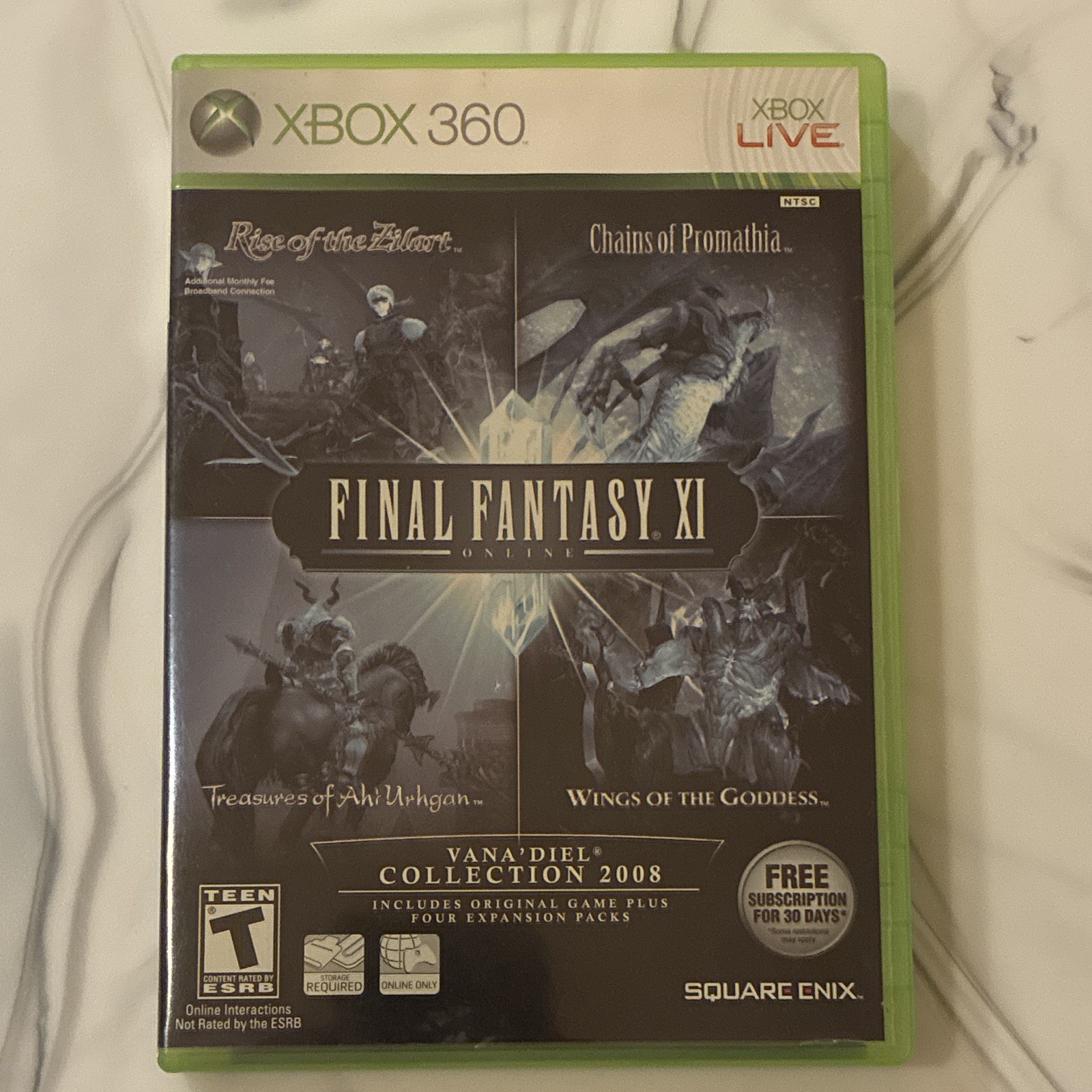 Square Enix Final Fantasy XI Online Vana’diel Collection 2008 Xbox 360 Manual
