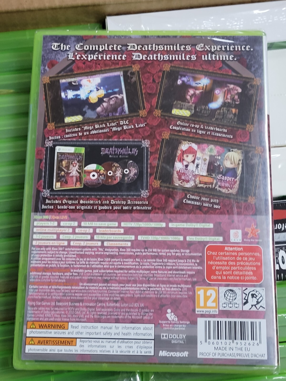 Deathsmiles Deluxe Edition (2011) Brand New Factory Sealed EU Xbox 360 Import